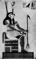 Horus, da decoração de Moina para a antessala do Templo Ahathoor, em Paris - uma série de divindades egípcias em óleo sobre tela e colagem.